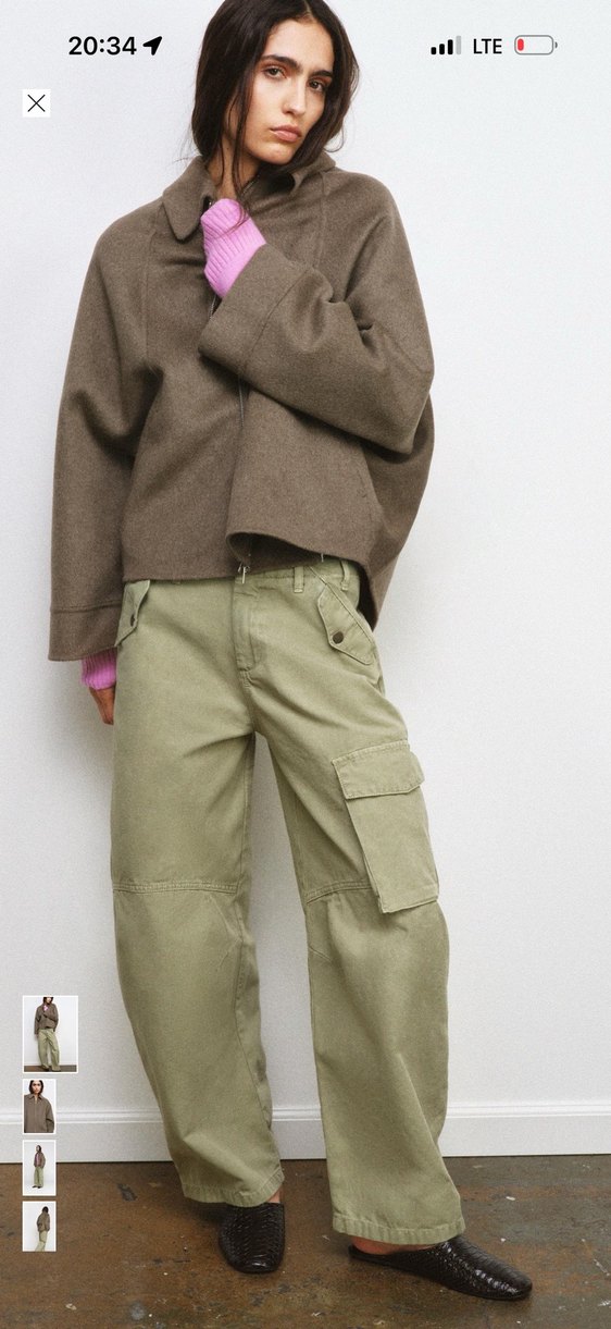 Yün karışımlı fermuarlı ceket - Görsel 2