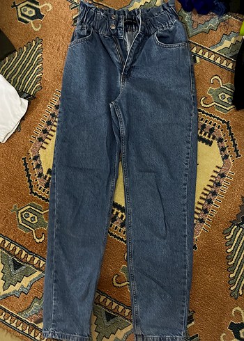 Diğer Mavi Yuksek Bel Denim Jean