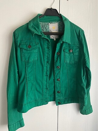 Yeşil kot ceket
