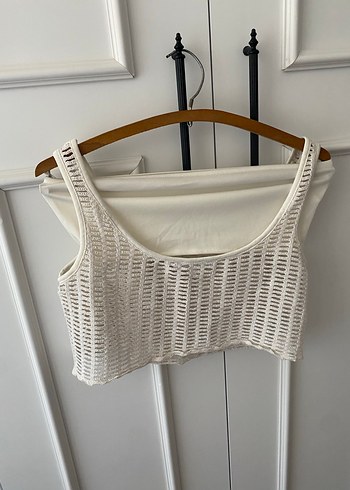 m Beden Nakışlı Beyaz Kadın Bralet