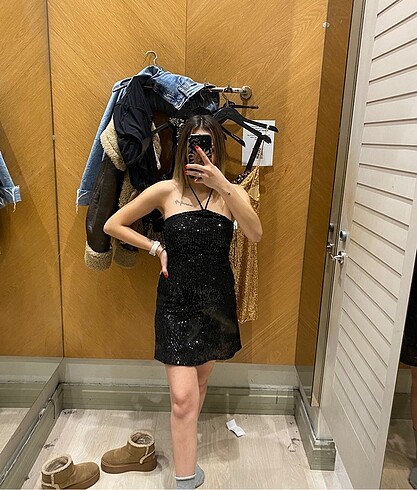 Zara Pul payet ışıltılı elbise