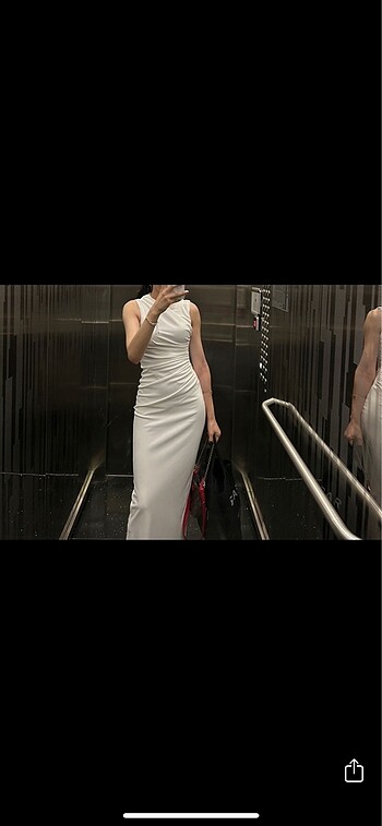 xs Beden Zara Beyaz Elbise