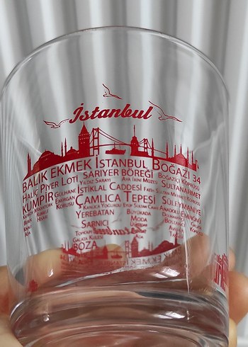 Beden İstanbul Temalı 6'lı Cam Su Bardak Seti