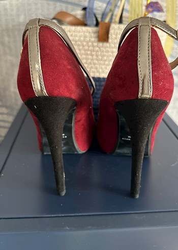 38 Beden Zara Bordo topuklu Ayakkabı