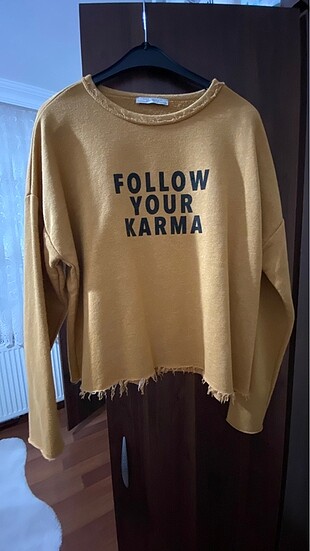 Orjinal zara altı püsküllü sweatshirt
