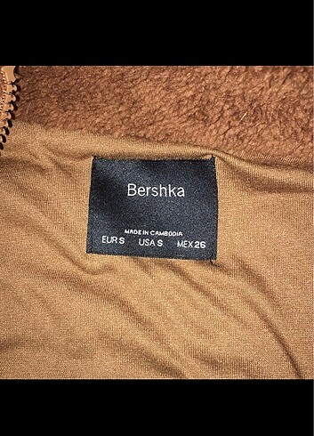 s Beden kahverengi Renk Bershka Taba Rengi Pofuduk Ceket