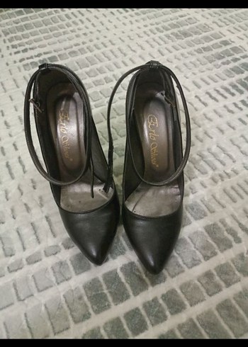 Klasik Siyah Kadın Stiletto Topuklu Ayakkabı - Görsel 3