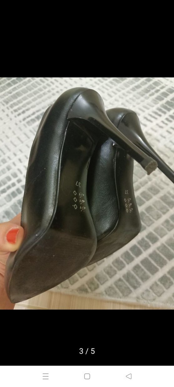 Klasik Siyah Kadın Stiletto Topuklu Ayakkabı - Görsel 4