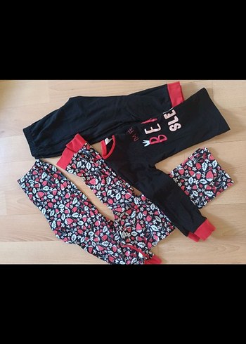 Kız Çocuk Kırmızı Baskılı Uzun Kollu Tişört - Görsel 3