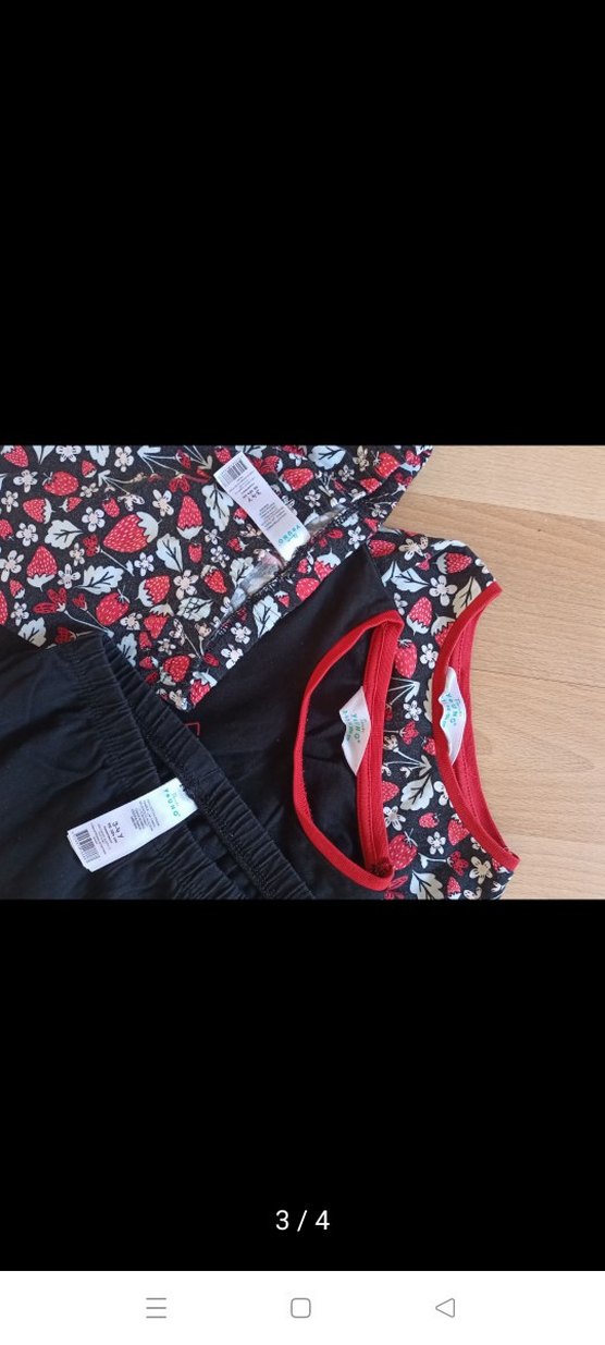 Kız Çocuk Kırmızı Baskılı Uzun Kollu Tişört - Görsel 2