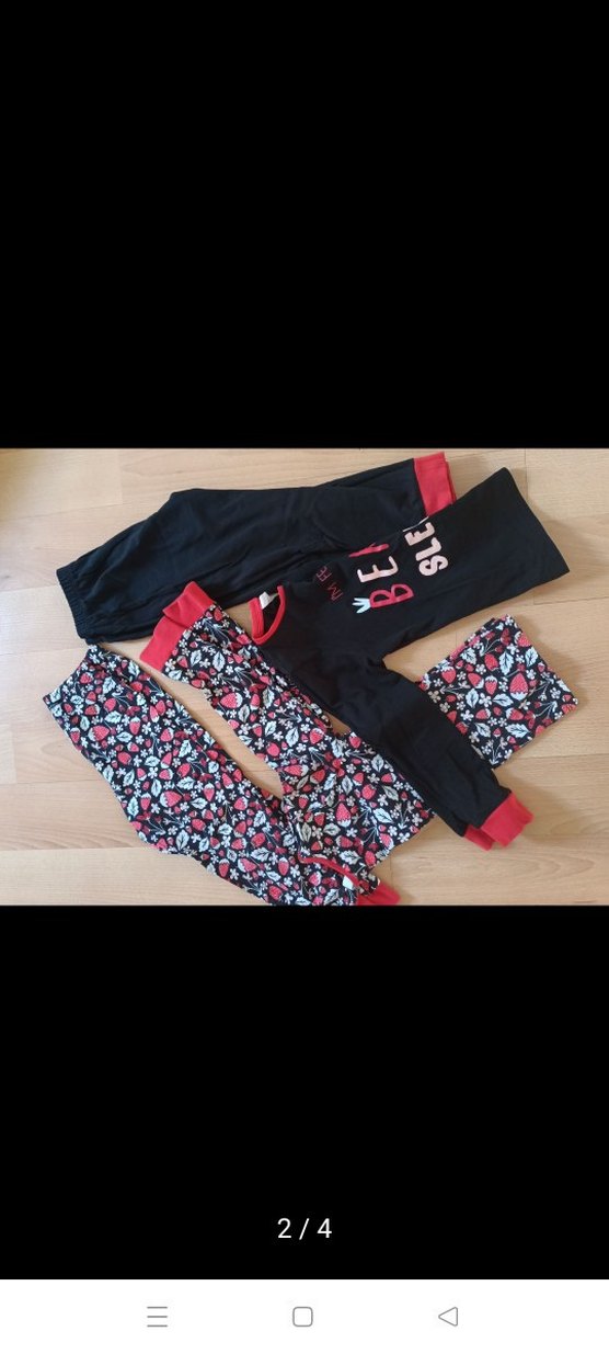 Kız Çocuk Kırmızı Baskılı Uzun Kollu Tişört - Görsel 3