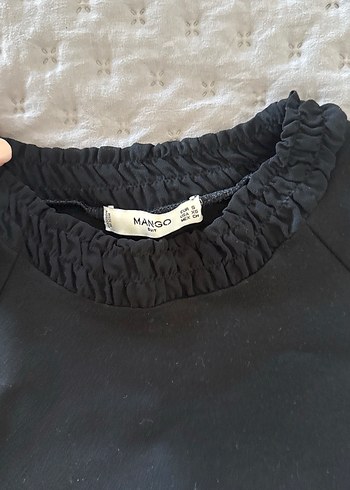 Mango Siyah Kısa Kollu Mini Elbise