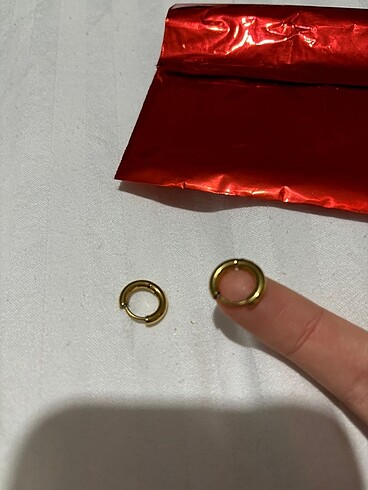 Beden çelik gold halka küpe