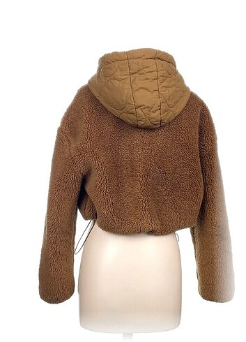 l Beden kahverengi Renk Pull&Bear Kapüşonlu Peluş Mont