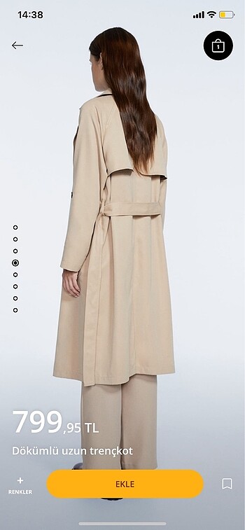 xs Beden camel Renk Stradivarius trenckot
