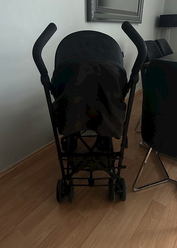 Siyah Bebek Arabası Hafif ve Katlanabilir - Görsel 7