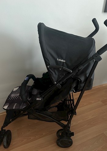 Siyah Bebek Arabası Hafif ve Katlanabilir - Görsel 4