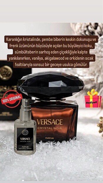 Versace Crystal Noir Parfum (Yeni)