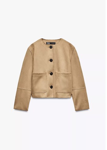 Zara suni süet ceket