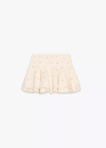 Zara zara çiçek desenli etek