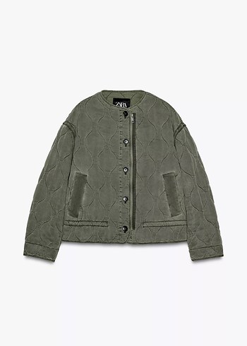 s Beden haki Renk zara zw collection şişme ceket