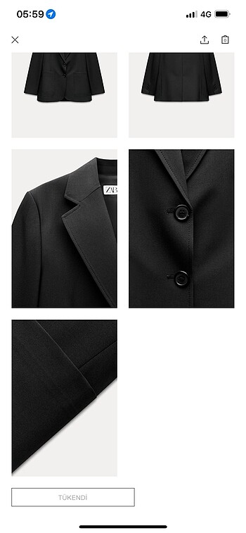 Zara zara zw collection düz kesim blazer