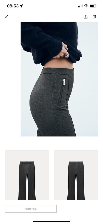 Zara zara fermuar cepli tayt