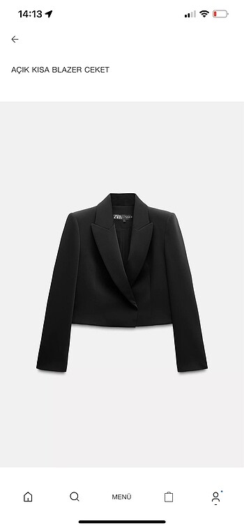 zara crop blazer