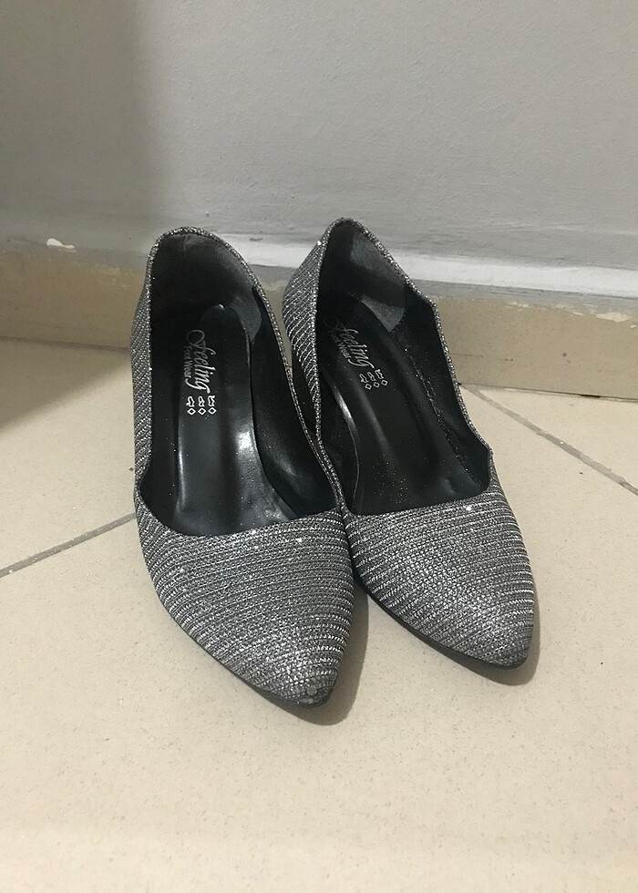 Simli topuklu ayakkabı - Görsel 2