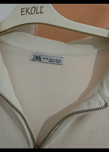 Beyaz Fermuarlı Keten Erkek Polo Tişört - Görsel 3