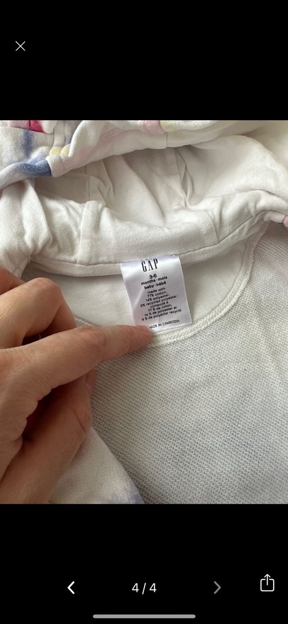 GAP Kız Çocuk Bol Kesim Batik Eşofman Takımı - Görsel 2