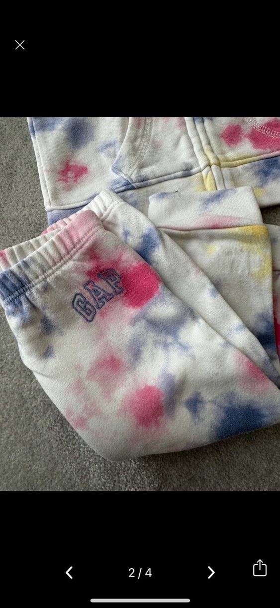 GAP Kız Çocuk Bol Kesim Batik Eşofman Takımı - Görsel 3