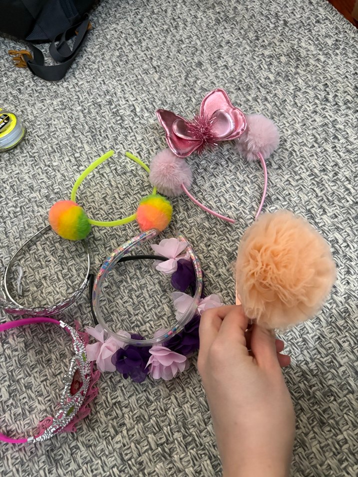 Renkli Bağcıklı ve Çiçekli Çocuk Saç Bantları - Görsel 2