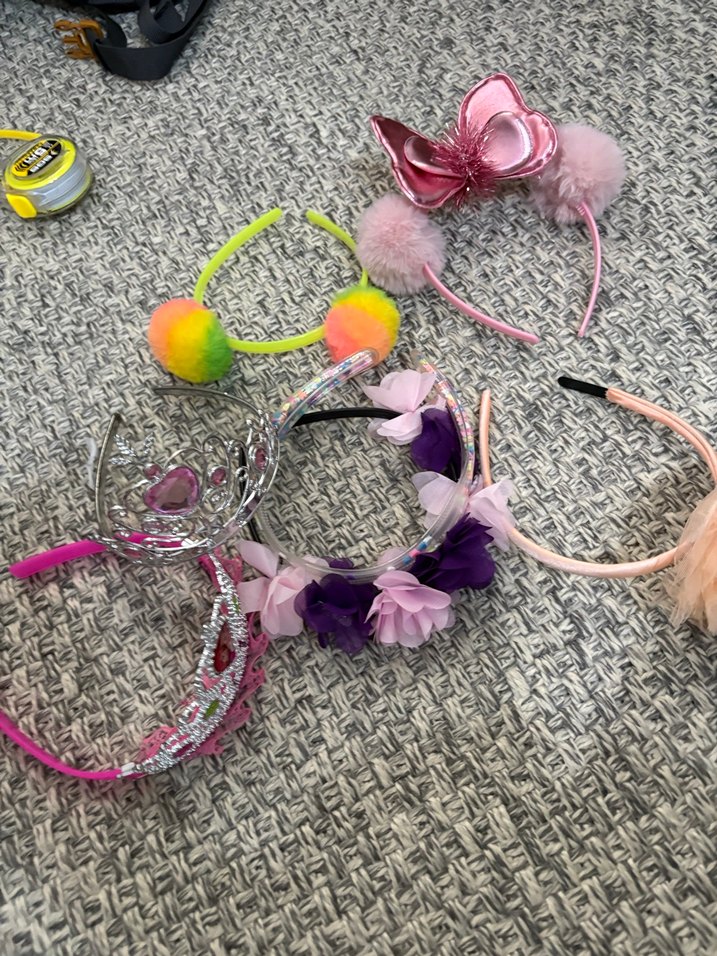 Renkli Bağcıklı ve Çiçekli Çocuk Saç Bantları - Görsel 3