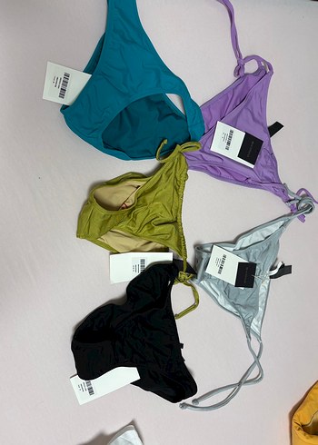 Kadın Çok Renkli Strappy Bikini Altları - Görsel 3