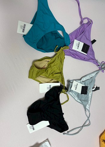 Kadın Çok Renkli Strappy Bikini Altları - Görsel 4