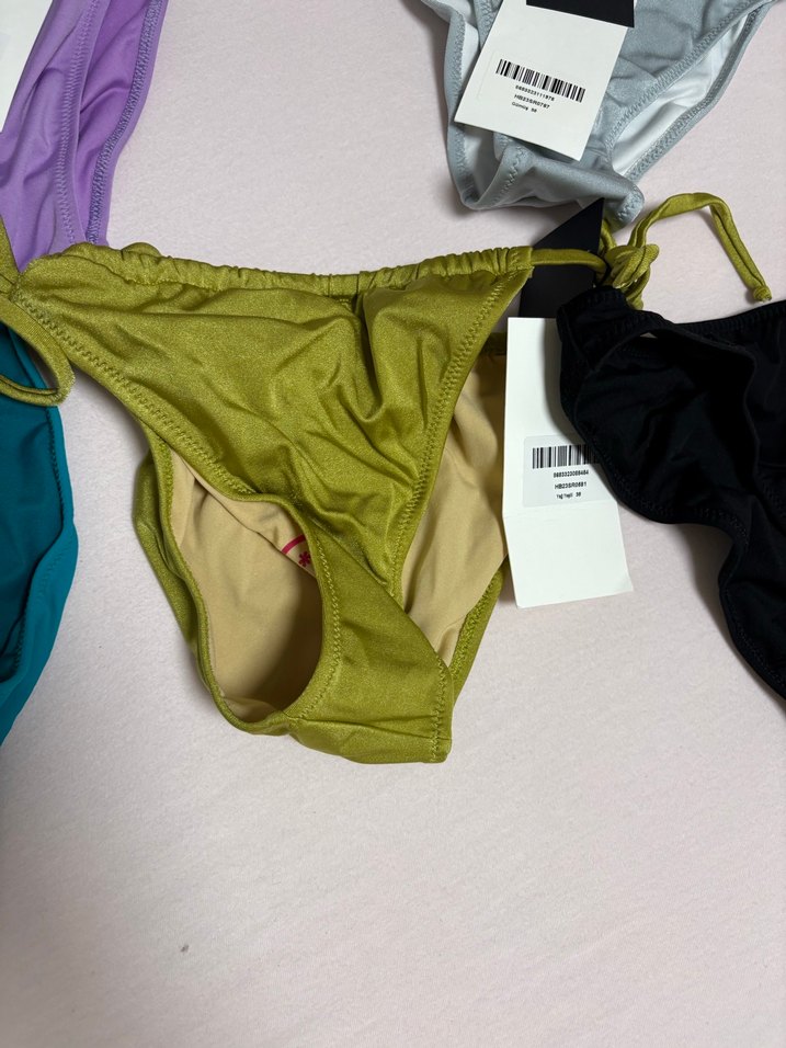 Kadın Çok Renkli Strappy Bikini Altları - Görsel 5