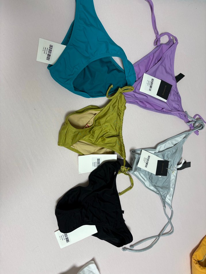 Kadın Çok Renkli Strappy Bikini Altları - Görsel 4