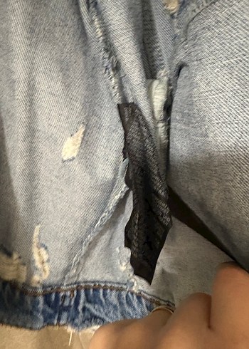 Düğmeli Mavi erkek  Denim Ceket - Görsel 5