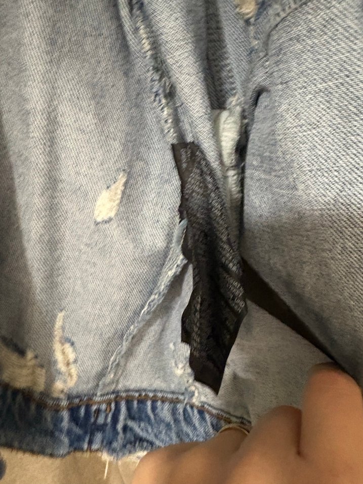 Düğmeli Mavi erkek  Denim Ceket - Görsel 5