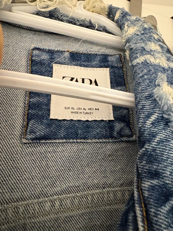 Düğmeli Mavi erkek  Denim Ceket - Görsel 3
