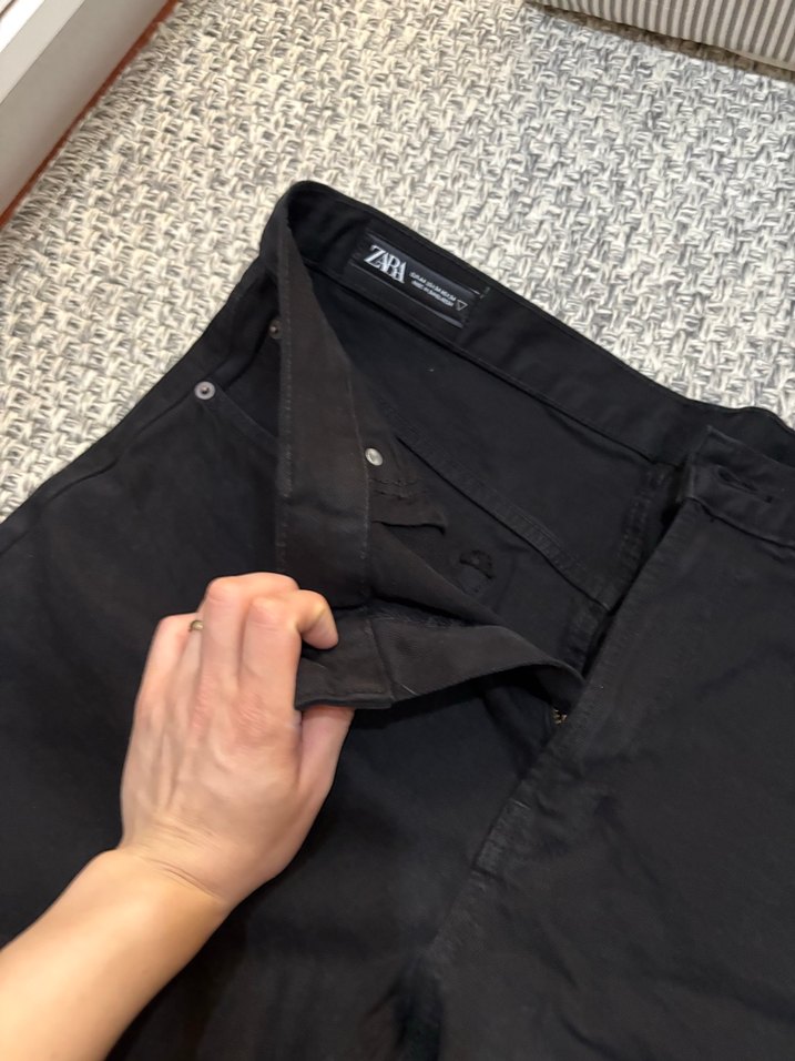 Siyah Erkek Denim Midi Şort - Görsel 4