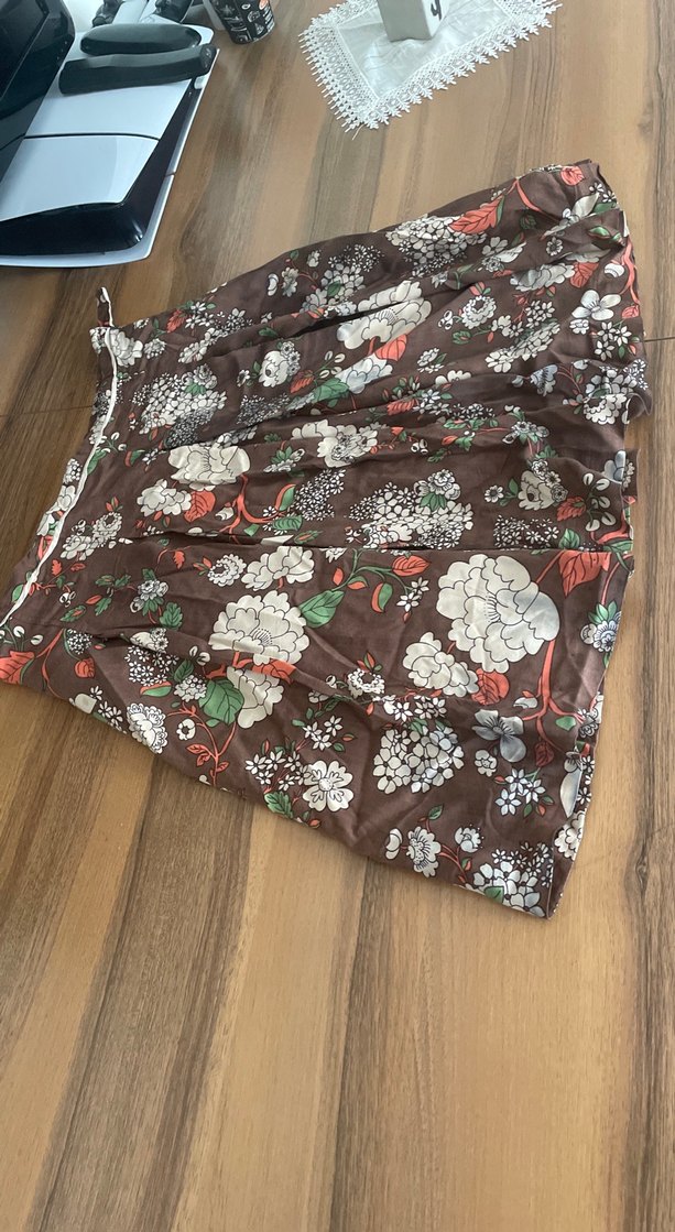 Bohem Çiçekli Midi Etek - Görsel 2