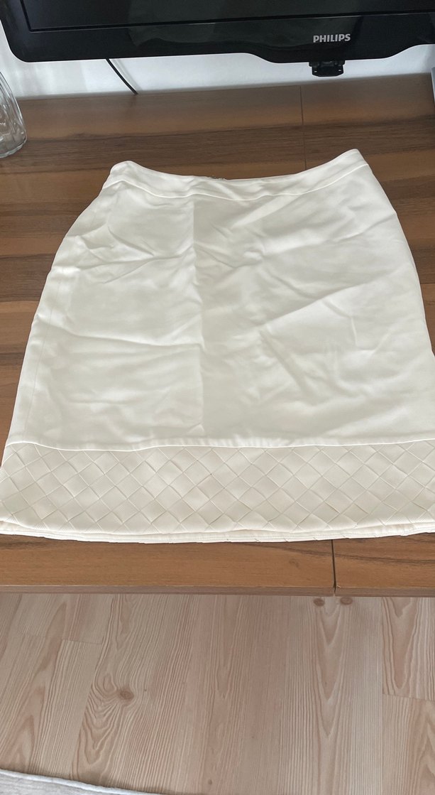 Beyaz Midi Kadın Etek - Görsel 2