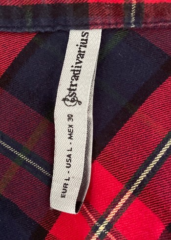 Uzun Kollu Kırmızı Kareli Kadın Gömlek - Görsel 3