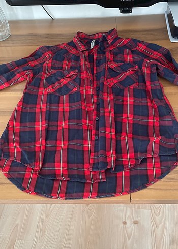 Uzun Kollu Kırmızı Kareli Kadın Gömlek - Görsel 2
