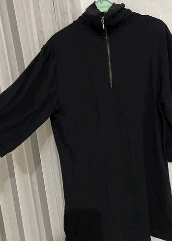 Erkek Siyah Yarım Fermuarlı Sweatshirt - Görsel 2