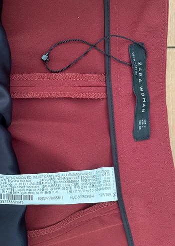 Kadın Kırmızı Pilili Midi Pantolonlu etek - Görsel 5