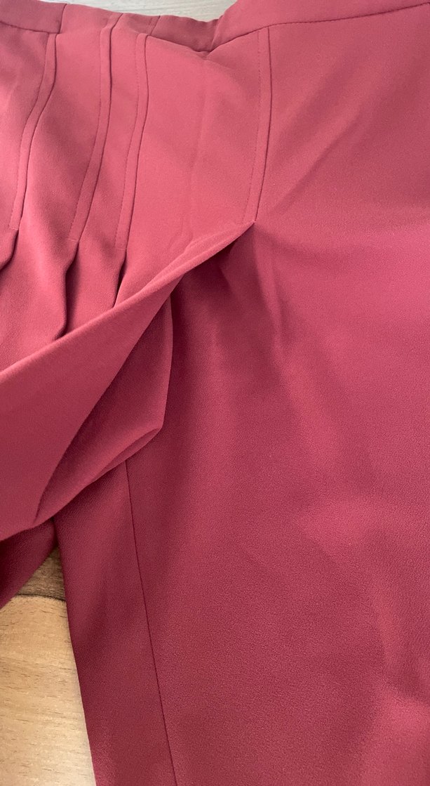 Kadın Kırmızı Pilili Midi Pantolonlu etek - Görsel 3