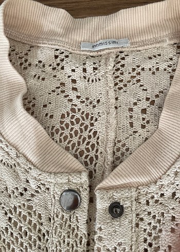 Dantel Detaylı Bohem Triko Ceket - Görsel 3